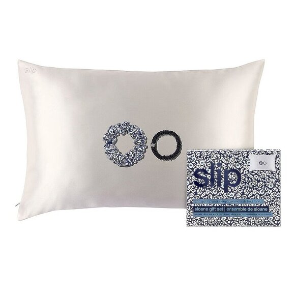 New Slip Sloane 100% Silk Queen Pillowcase/Scrunchies Limited Edition Gift Set - Picture 1 of 10